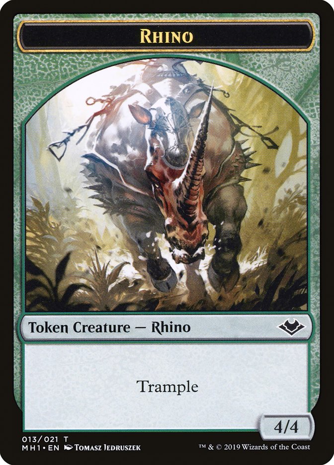 Zombie (007) // Rhino (013) Double-Sided Token [Modern Horizons Tokens] - The Mythic Store | 24h Order Processing