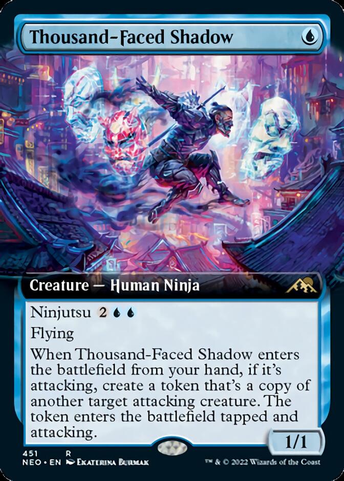 Thousand-Faced Shadow (Extended Art) [Kamigawa: Neon Dynasty] - The Mythic Store | 24h Order Processing