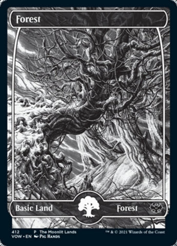 Forest (The Moonlit Lands) (Foil Etched) [Innistrad: Crimson Vow Promos] - The Mythic Store | 24h Order Processing