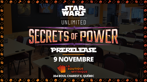SWU Secrets of Power Prerelease (1 Nov) Ticket - The Mythic Store | 24h Order Processing