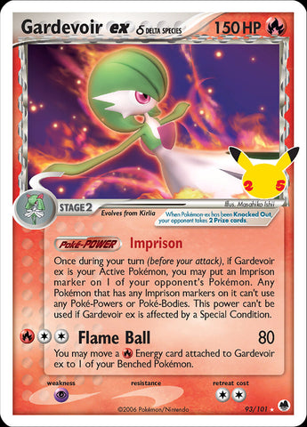 Gardevoir ex (93/101) (Delta Species) [Celebrations: 25th Anniversary - Classic Collection] - The Mythic Store | 24h Order Processing