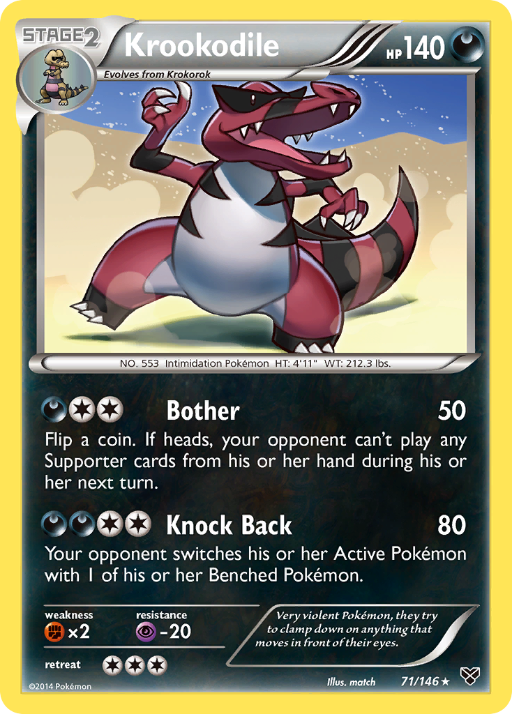 Krookodile (71/146) [XY: Base Set] - The Mythic Store | 24h Order Processing