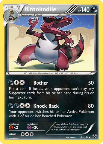 Krookodile (71/146) [XY: Base Set] - The Mythic Store | 24h Order Processing