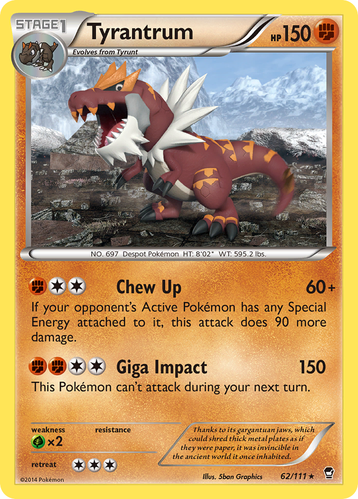 Tyrantrum (62/111) [XY: Furious Fists] - The Mythic Store | 24h Order Processing