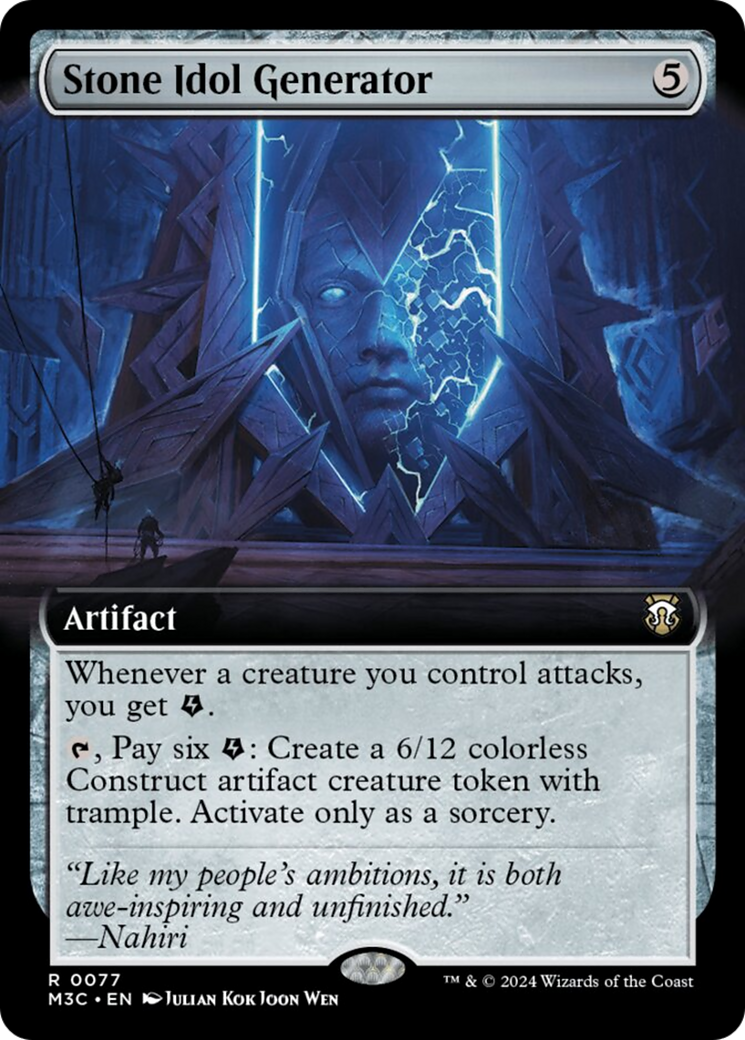 Stone Idol Generator (Extended Art) (Ripple Foil) [Modern Horizons 3 Commander] - The Mythic Store | 24h Order Processing