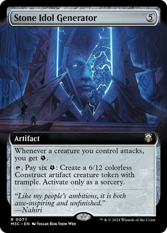 Stone Idol Generator (Extended Art) (Ripple Foil) [Modern Horizons 3 Commander] - The Mythic Store | 24h Order Processing