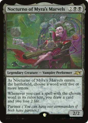 Nocturno of Myra's Marvels (Galaxy Foil) [Unfinity] - The Mythic Store | 24h Order Processing