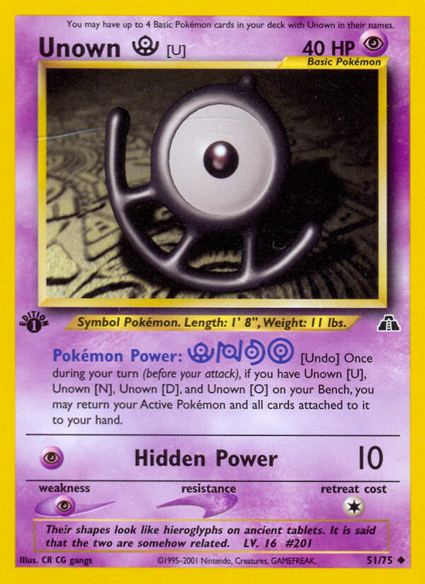 Unown [U] (51/75) [Neo Discovery 1st Edition] - The Mythic Store | 24h Order Processing