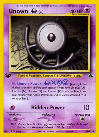 Unown [U] (51/75) [Neo Discovery 1st Edition] - The Mythic Store | 24h Order Processing