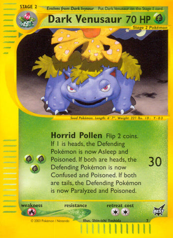Dark Venusaur (7) [Best of Promos] - The Mythic Store | 24h Order Processing