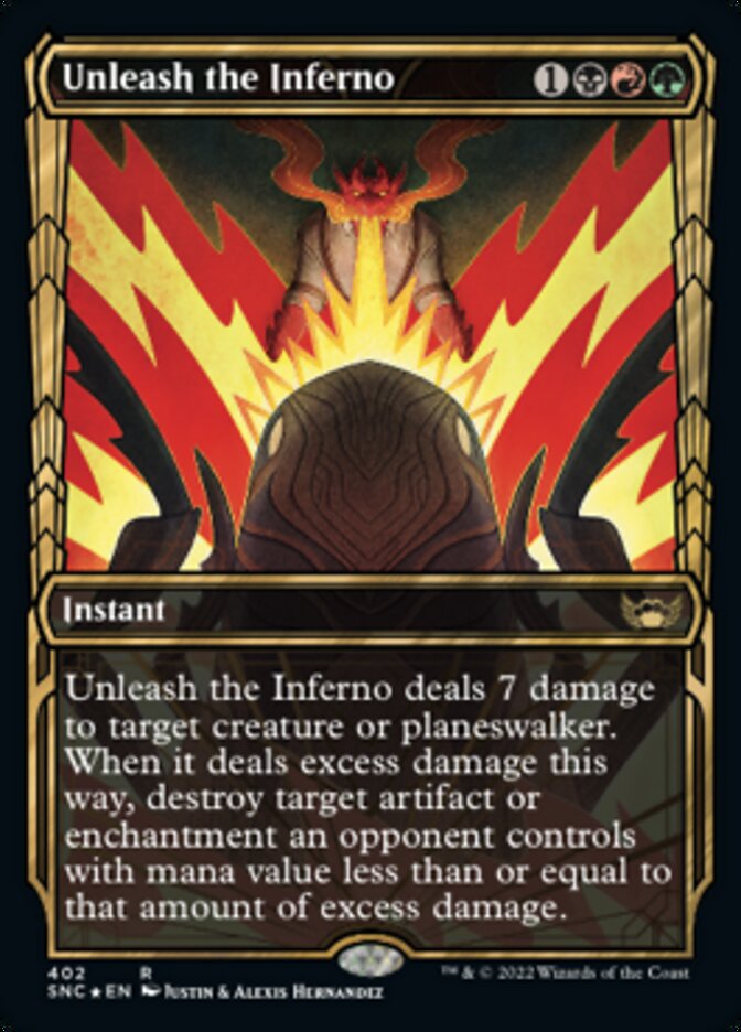 Unleash the Inferno (Showcase Golden Age Gilded Foil) [Streets of New Capenna] - The Mythic Store | 24h Order Processing