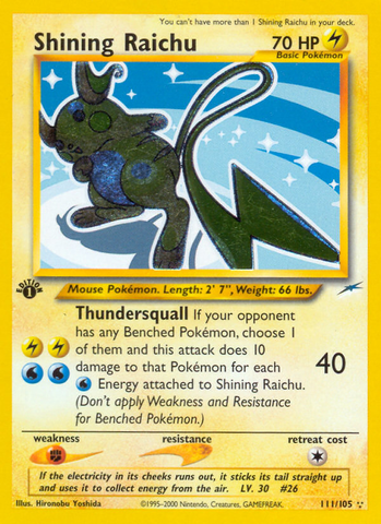Shining Raichu (111/105) [Neo Destiny 1st Edition] - The Mythic Store | 24h Order Processing