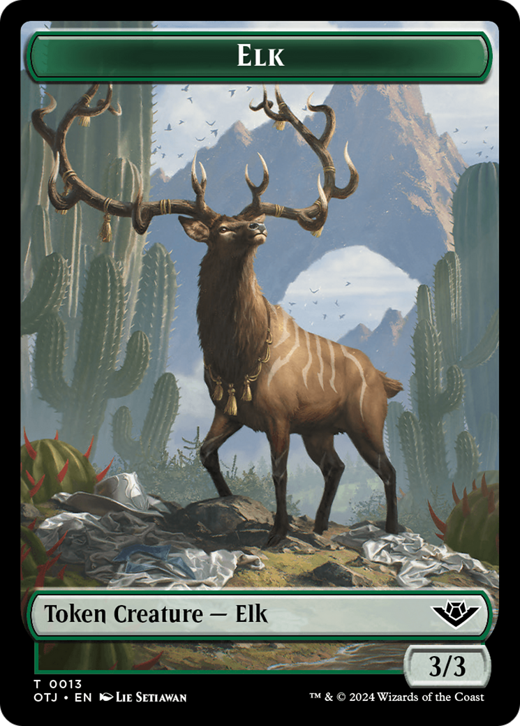 Treasure // Elk Double-Sided Token [Outlaws of Thunder Junction Tokens] - The Mythic Store | 24h Order Processing