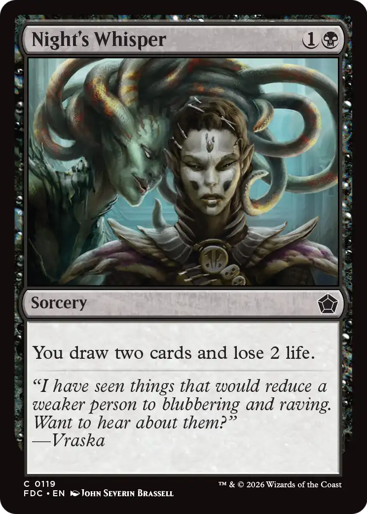 Night's Whisper [Foundations Commander] - The Mythic Store | 24h Order Processing