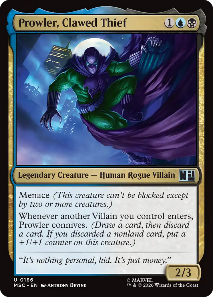 Prowler, Clawed Thief (Surge Foil) [Marvel Super Heroes] - The Mythic Store | 24h Order Processing