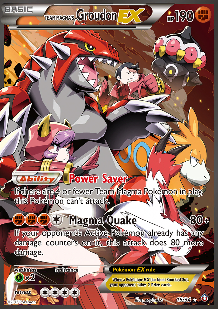 Team Magma's Groudon ex (15/34) [XY: Double Crisis] - The Mythic Store | 24h Order Processing