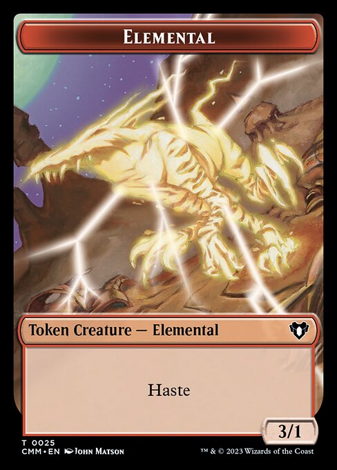 Spirit (0010) // Elemental (0025) Double-Sided Token [Commander Masters Tokens] - The Mythic Store | 24h Order Processing