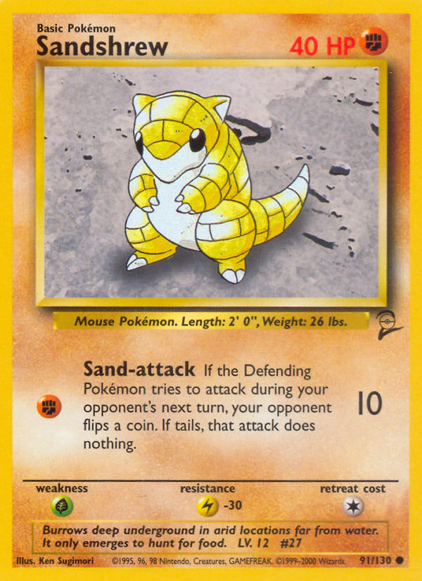 Sandshrew (91/130) [Base Set 2] - The Mythic Store | 24h Order Processing