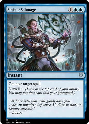 Sinister Sabotage [Starter Commander Decks] - The Mythic Store | 24h Order Processing
