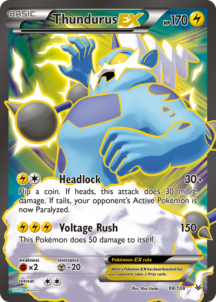 Thundurus EX (98/108) [XY: Roaring Skies] - The Mythic Store | 24h Order Processing