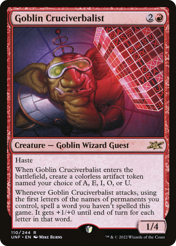 Goblin Cruciverbalist [Unfinity] - The Mythic Store | 24h Order Processing