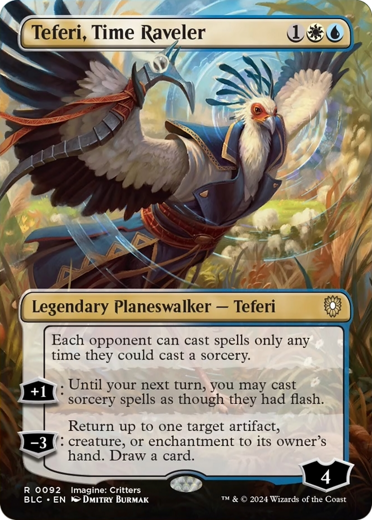 Teferi, Time Raveler (Borderless) [Bloomburrow Commander] - The Mythic Store | 24h Order Processing