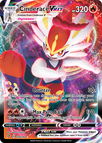 Cinderace VMAX (036/192) [Sword & Shield: Rebel Clash] - The Mythic Store | 24h Order Processing