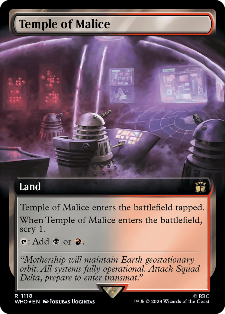 Temple of Malice (Extended Art) (Surge Foil) [Doctor Who] - The Mythic Store | 24h Order Processing