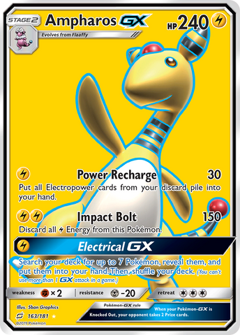 Ampharos GX (163/181) [Sun & Moon: Team Up] - The Mythic Store | 24h Order Processing