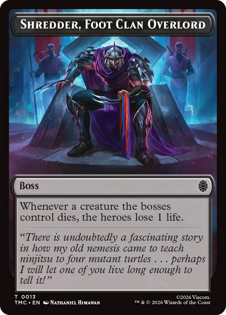 Shredder, Foot Clan Overlord [Teenage Mutant Ninja Turtles Commander Tokens] - The Mythic Store | 24h Order Processing