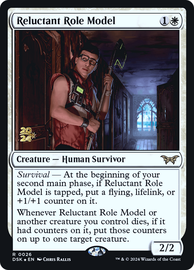 Reluctant Role Model (0026) [Duskmourn: House of Horror Prerelease Promos] - The Mythic Store | 24h Order Processing