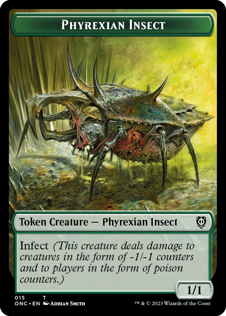 Phyrexian Wurm // Phyrexian Insect Double-Sided Token [Phyrexia: All Will Be One Commander Tokens] - The Mythic Store | 24h Order Processing
