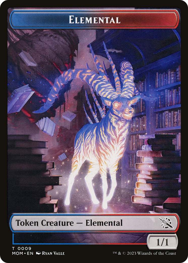 Elemental (09) // Dinosaur Double-Sided Token [March of the Machine Tokens] - The Mythic Store | 24h Order Processing