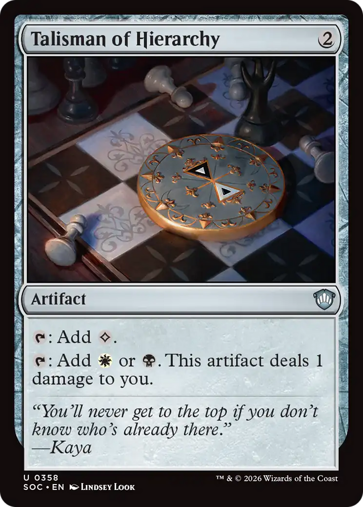 Talisman of Hierarchy [Secrets of Strixhaven Commander] - The Mythic Store | 24h Order Processing