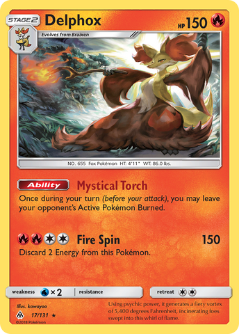 Delphox (17/131) [Sun & Moon: Forbidden Light] - The Mythic Store | 24h Order Processing