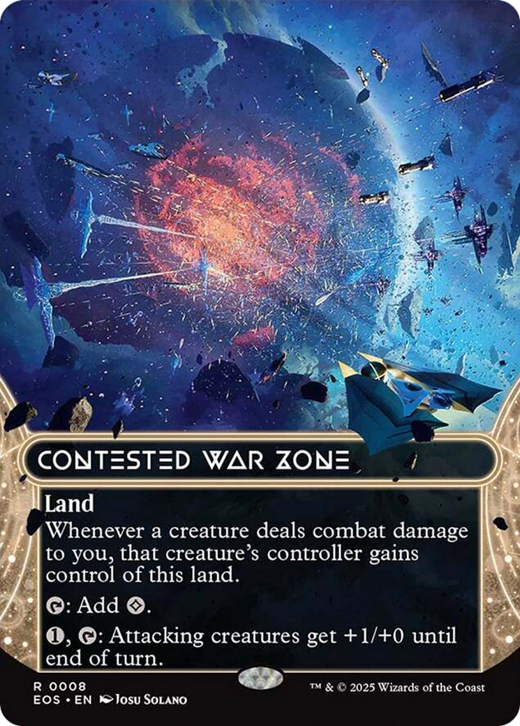 Contested War Zone (0008) (Borderless) [Edge of Eternities: Stellar Sights] - The Mythic Store | 24h Order Processing