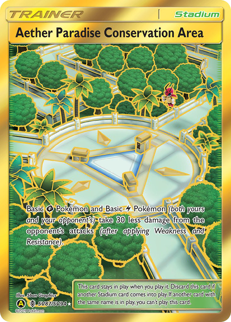 Aether Paradise Conservation Area (SV87/SV94) [Sun & Moon: Hidden Fates - Shiny Vault] - The Mythic Store | 24h Order Processing