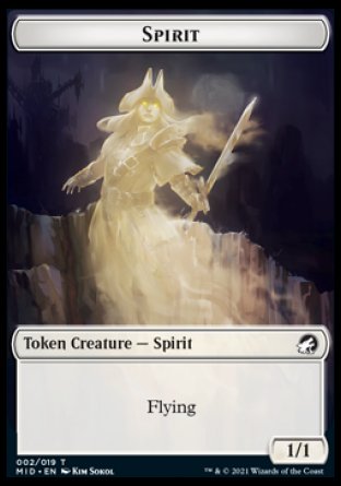 Spirit // Wrenn and Seven Emblem Double-Sided Token [Innistrad: Midnight Hunt Tokens] - The Mythic Store | 24h Order Processing