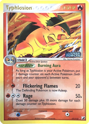 Typhlosion (17/115) (Stamped) [EX: Unseen Forces] - The Mythic Store | 24h Order Processing