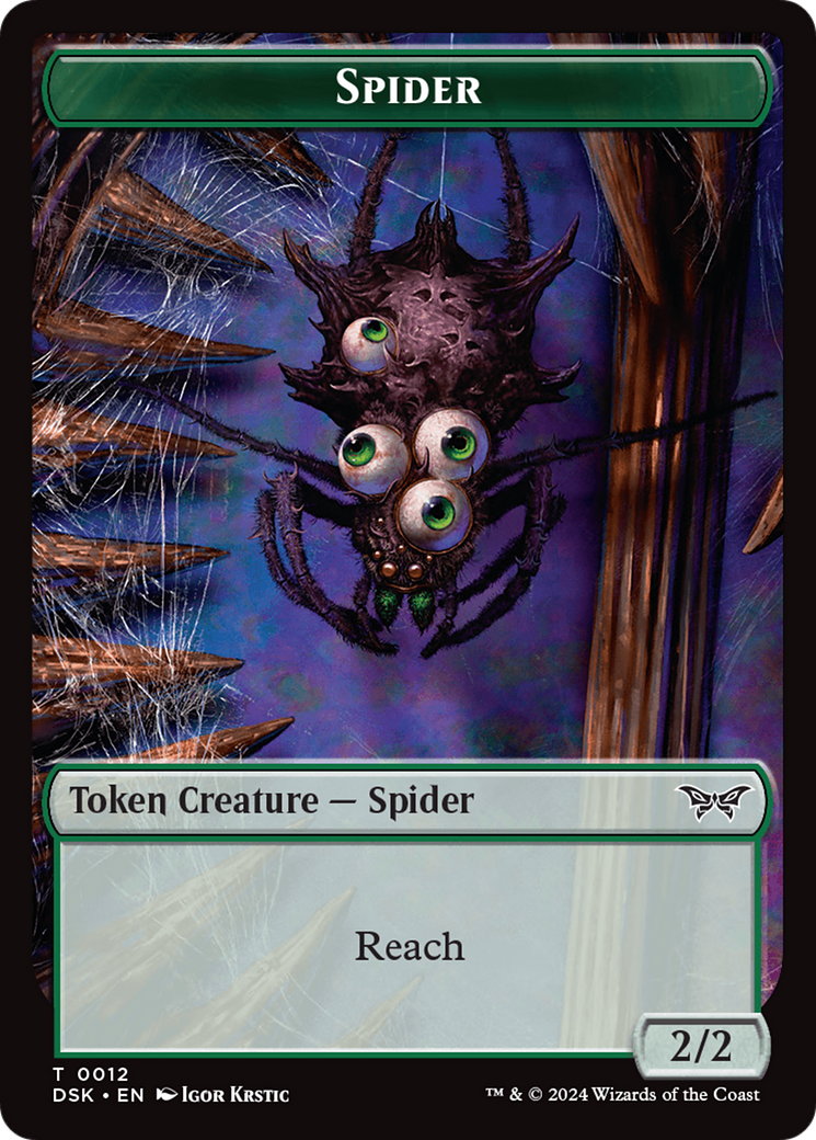 Toy // Spider Double-Sided Token [Duskmourn: House of Horror Tokens] - The Mythic Store | 24h Order Processing