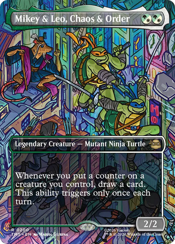 Mikey & Leo, Chaos & Order (Borderless) [Teenage Mutant Ninja Turtles] - The Mythic Store | 24h Order Processing