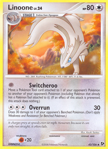 Linoone (43/106) [Diamond & Pearl: Great Encounters] - The Mythic Store | 24h Order Processing