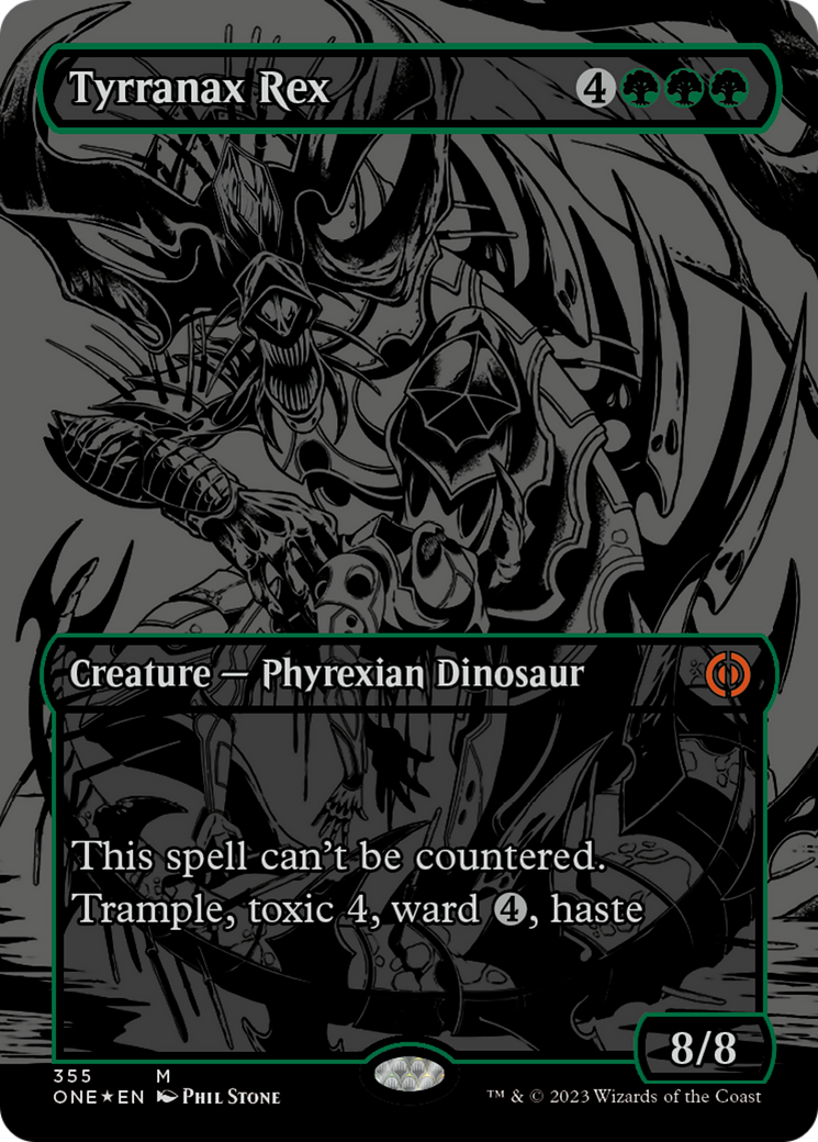 Tyrranax Rex (Oil Slick Raised Foil) [Phyrexia: All Will Be One] - The Mythic Store | 24h Order Processing