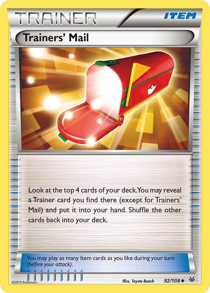 Trainers' Mail (92/108) [XY: Roaring Skies] - The Mythic Store | 24h Order Processing