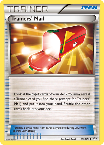 Trainers' Mail (92/108) [XY: Roaring Skies] - The Mythic Store | 24h Order Processing