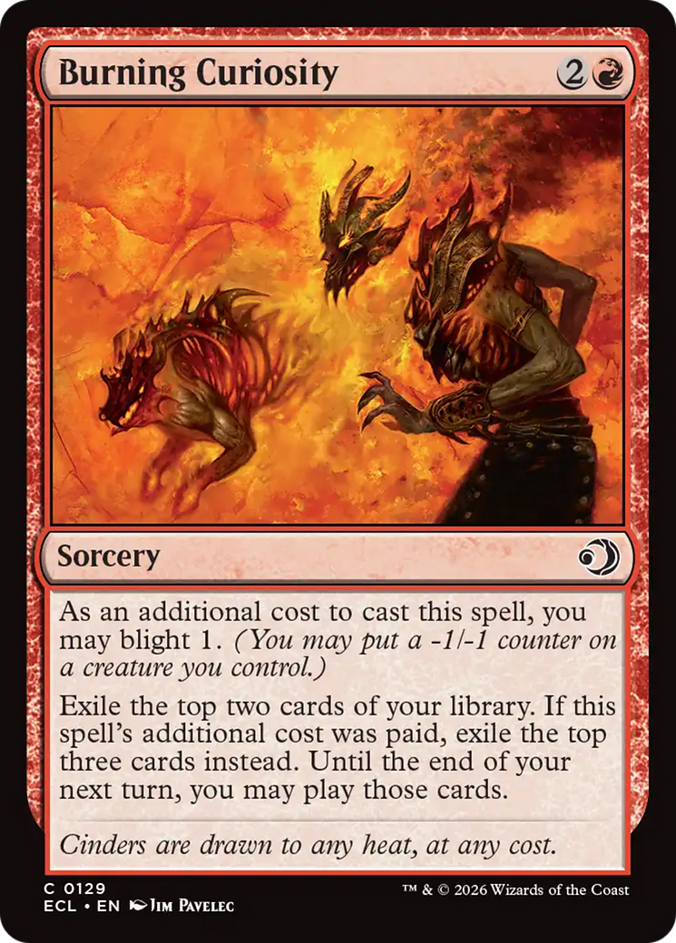 Burning Curiosity [Lorwyn Eclipsed] - The Mythic Store | 24h Order Processing