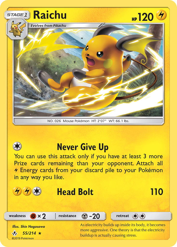 Raichu (55/214) [Sun & Moon: Unbroken Bonds] - The Mythic Store | 24h Order Processing