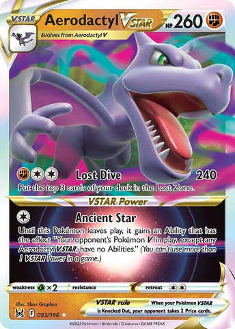 Aerodactyl VSTAR (093/196) [Sword & Shield: Lost Origin] - The Mythic Store | 24h Order Processing