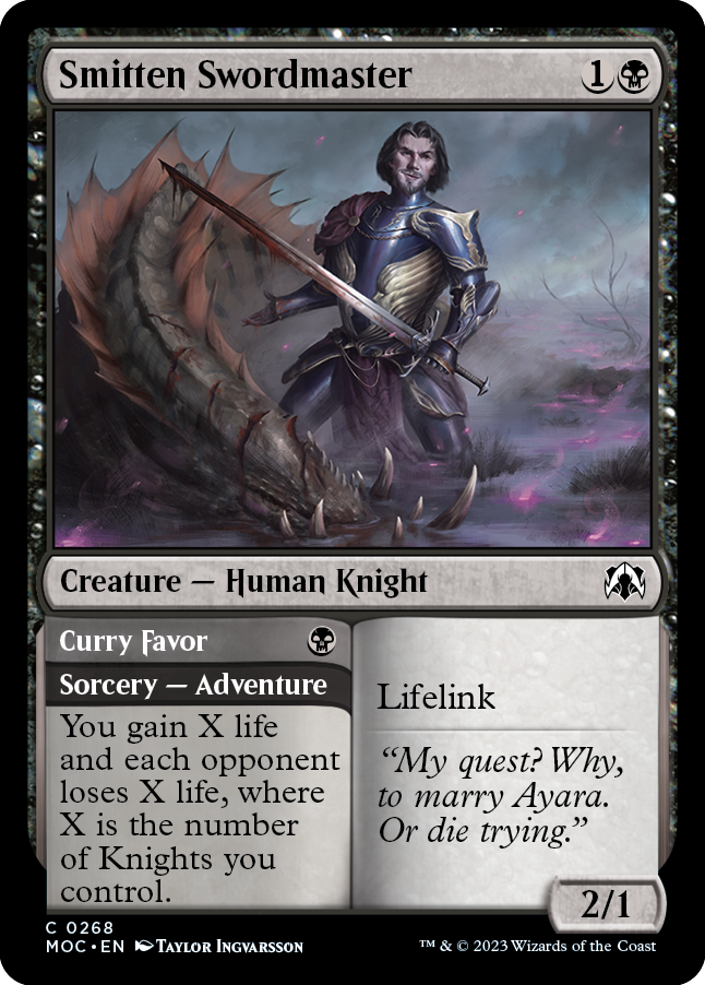 Smitten Swordmaster // Curry Favor [March of the Machine Commander] - The Mythic Store | 24h Order Processing