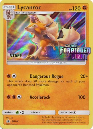 Lycanroc (SM118) (Staff Prerelease Promo) [Sun & Moon: Black Star Promos] - The Mythic Store | 24h Order Processing